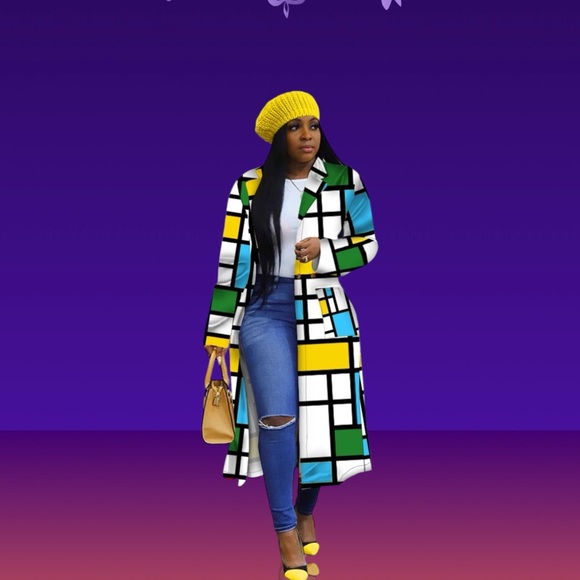 NWOT SHEIN  Plaid Double Breasted Size 1xl Coat - Picture 7 of 7